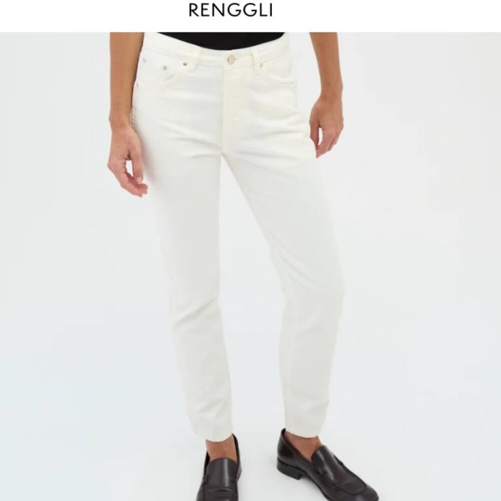 RENGGLI: WHITE SLIM JEAN